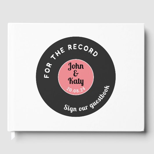 Voor het opnemen van muziek Thema Bruiloft Gastenb Gastenboek (Voorkant)