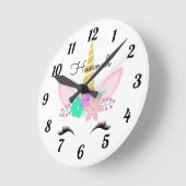  voor het persoonlijk glimlachen van Floral Ronde Klok (Hoek)