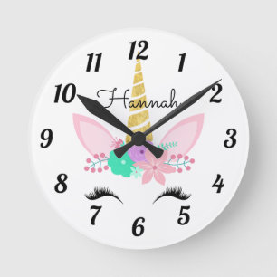  voor het persoonlijk glimlachen van Floral Ronde Klok