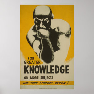 Voor het  Poster van WPA van de Bibliotheek van de