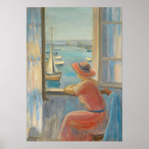 Voor het raam van Henri Lebasque Poster