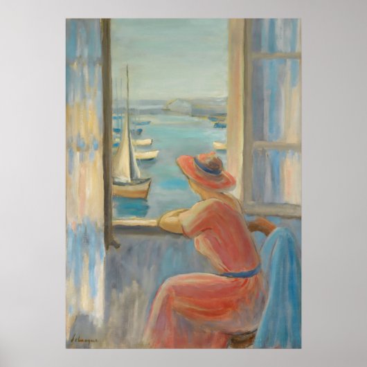 Voor het raam van Henri Lebasque Poster (Voorkant)