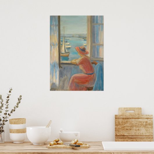 Voor het raam van Henri Lebasque Poster (Keuken)