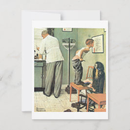 Voor het schot 1958 Norman Rockwell Feestdagenkaart