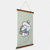 Voor het slapengaan met mijn pup - boek en Hondenl Hangend Wandkleed (Gebogen)