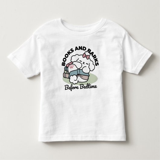Voor het slapengaan met mijn pup - boek en Hondenl Kinder Shirts (Voorkant)