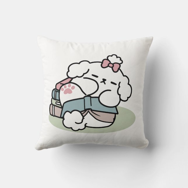 Voor het slapengaan met mijn pup - boek en Hondenl Kussen (Achterkant)