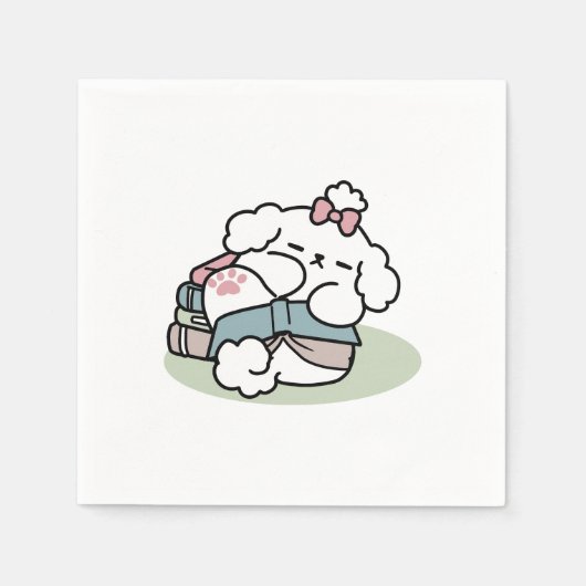 Voor het slapengaan met mijn pup - boek en Hondenl Servet (Voorkant)