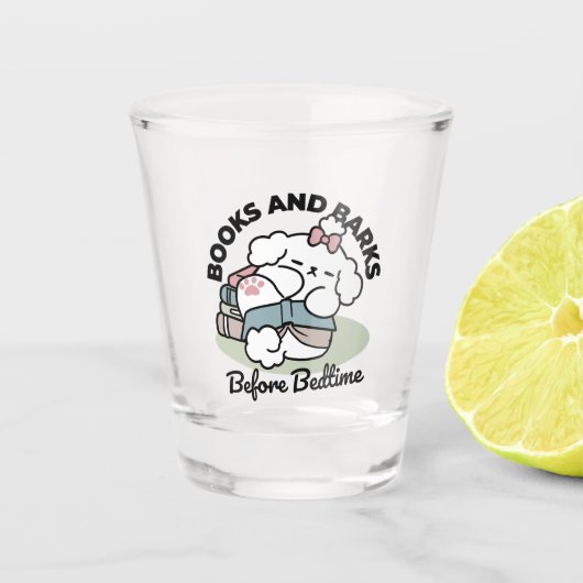 Voor het slapengaan met mijn pup - boek en Hondenl Shot Glas (Voorkant)