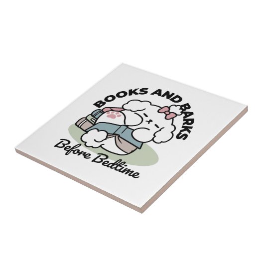 Voor het slapengaan met mijn pup - boek en Hondenl Tegeltje (Zijkant)