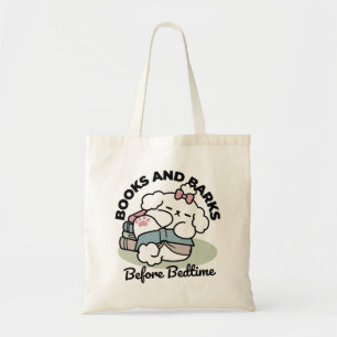 Voor het slapengaan met mijn pup - boek en Hondenl Tote Bag