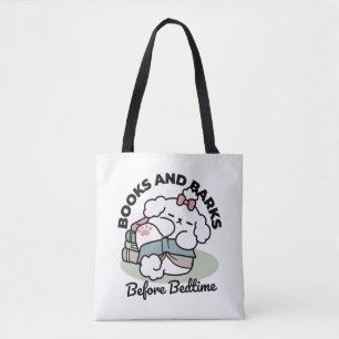 Voor het slapengaan met mijn pup - boek en Hondenl Tote Bag