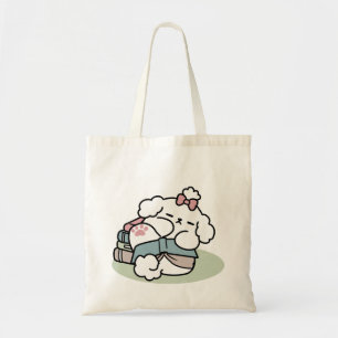 Voor het slapengaan met mijn pup - boek en Hondenl Tote Bag