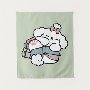 Voor het slapengaan met mijn pup - boek en Hondenl Wandkleed