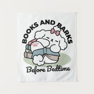Voor het slapengaan met mijn pup - boek en Hondenl Wandkleed