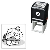 Voor het slapengaan met mijn pup - boek en Hondenl Zelfinktende Stempel (In situ)