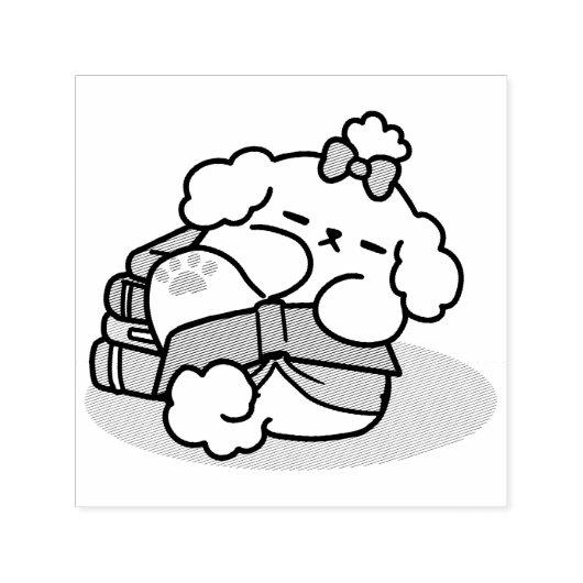 Voor het slapengaan met mijn pup - boek en Hondenl Zelfinktende Stempel (Design)