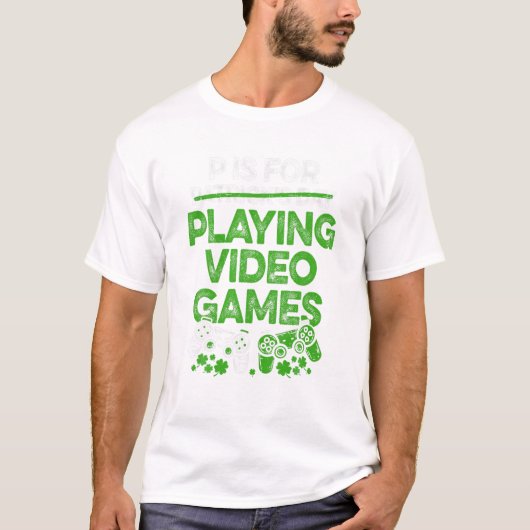 Voor het spelen van videogames grappig t-shirt (Voorkant)