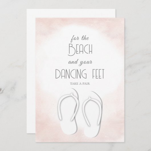 Voor het strand en je dansvoeten kaart (Voorkant / Achterkant)