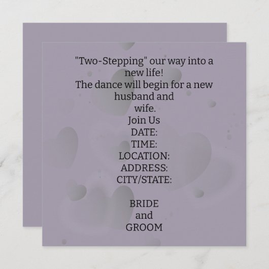 Voor het thema bruiloft uitnodiging formulering (Voorkant / Achterkant)