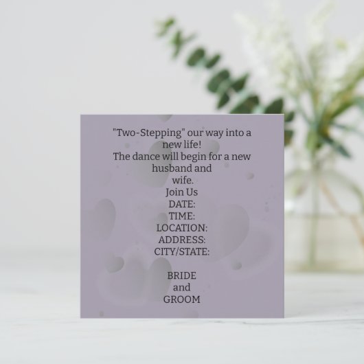 Voor het thema bruiloft uitnodiging formulering (Staand voorkant)