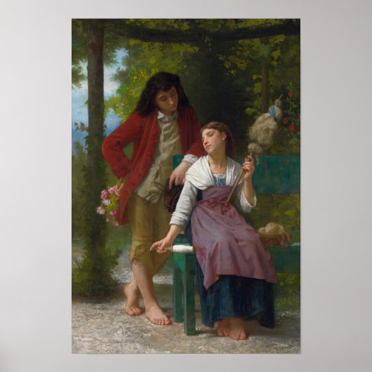 Voor het Verloving door William-Adolphe Bouguerea Poster (Voorkant)