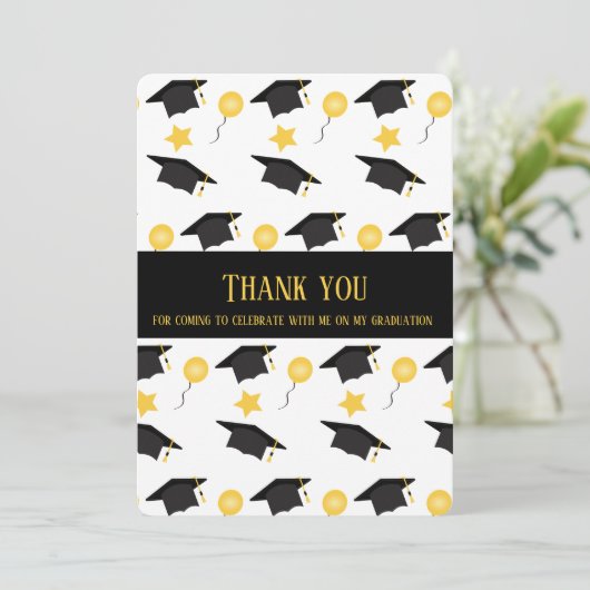 Voor het vieren van Mijn Afstuderen Afstuderen het Bedankkaart (Staand voorkant)