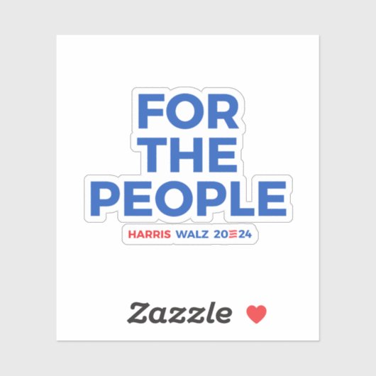 Voor het volk - Harris Walz 2024 Sticker (Vel)