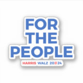 Voor het volk - Harris Walz 2024 Sticker (Voorkant)
