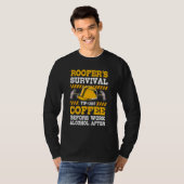 Vóór het werken Koffie na het werken alcoholprop v T-shirt (Voorkant volledig)
