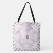 Voor het witte Zebrapatroon van het Logo Monogram  Tote Bag (Voorkant)