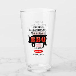 Voor Him Backyard Grilling BBQ Pint Beer Drink Glas