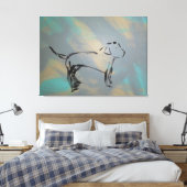Voor Hondenliefhebbers Abstracte kunst Canvas Afdruk (Insitu (Slaapkamer))