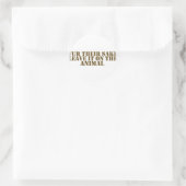 Voor hun bestwil ronde sticker (Tas)