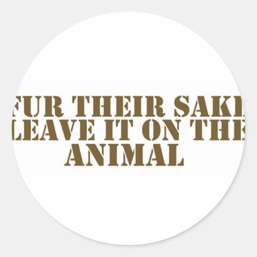 Voor hun bestwil ronde sticker (Voorkant)