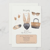 Voor hun bruiloft zwembadfeest kaart (Voorkant / Achterkant)