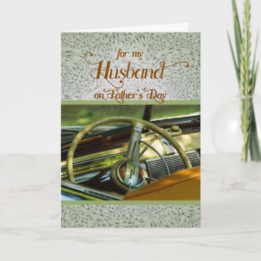 voor Husband Classic Car Thed Vaderdag Kaart (Voorkant)