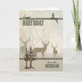 voor Husband Deer in the Forest Birthday Kaart (Voorkant)