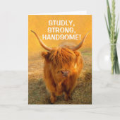 Voor Husband Funny Steer Birthday Kaart (Voorkant)
