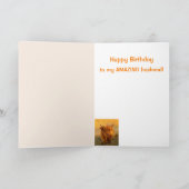 Voor Husband Funny Steer Birthday Kaart (Binnen)