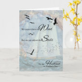 voor Husband op Vaderdag Sailing van de Zeeen Kaart (Gele Bloem)