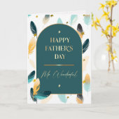 Voor Husband op Vaderdag. Ventilatorpatroon Kaart (Gele Bloem)