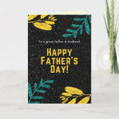 Voor Husband Vaderdag Glitter Kaart (Voorkant)