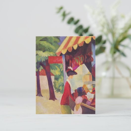 Vóór Hutladen door Macke Briefkaart (Staand voorkant)