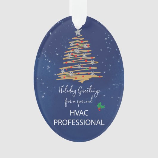 Voor HVAC Professional Christmas Tree aangepaste n Ornament (voorkant)