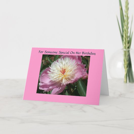 Voor iemand speciaal op haar verjaardag kaart (Voorkant)