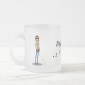 Vóór IEP Coffee Bug met gedrukte braille Matglas Koffiemok (Links)