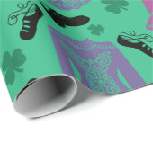 Voor Ierse dansers danserende jurken tonen groen Cadeaupapier (Rol Hoek)