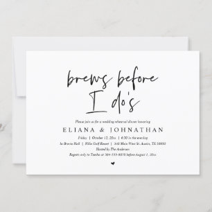 Voor ik dat doe, Wedding Rehearsal Dinner Kaart