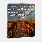 Voor ik de plannen Jeremiah 29:11 Bijbelversie ken Keramisch Ornament (Rechts)